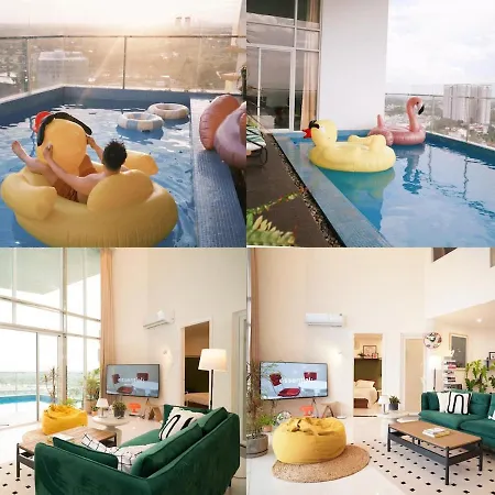Full Duplex Apartment - With Private Pool - Gnite Stay